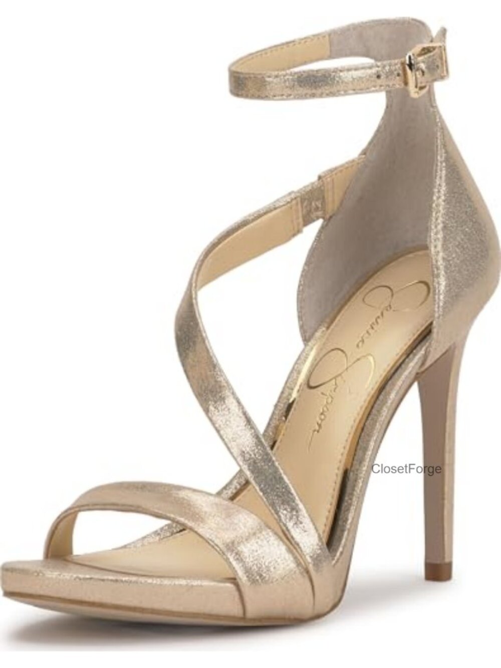 4.1" Stiletto Heel Ankle Strap Open Toe Heeled Sandals for Evening Parties